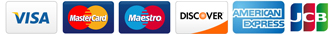 Visa, Mastercard, American Express, PayPal